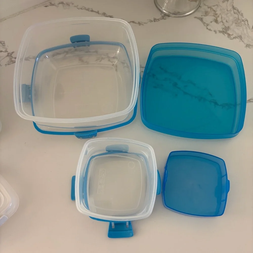 Sistema Blue Avocado Meal Prep Storage Travel Containers Food Kitchen Lot
